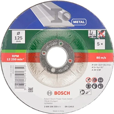 Imagen de Bosch 2 609 256 333 Juego de 5 discos tronzar, acodado para metal