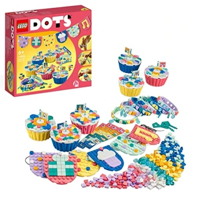 Imagen de LEGO 41806 Dots Kit de Fiesta Definitivo, Juguete Construcción con Cupcakes, Pulseras y Pegatinas para Fiestas Infantiles, Detalles Cumpleaños Niñas Niños