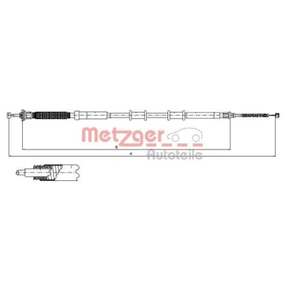 Imagen de METZGER 12.0718 Cable de Freno Mano Atrás derecha 1689/1390 COFLE