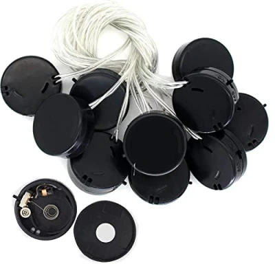 Imagen de RUNCCI YUN 10 pzs CR2032 Soporte de bateria, 3V Bateria Pilas Boton con Interruptor Cable, Portapilas para Botón