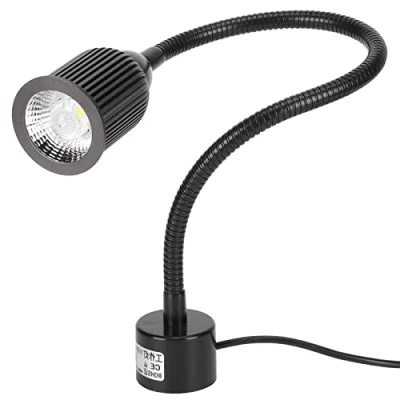 Imagen de Luz de Trabajo LED Lámpara Cuello Cisne Flexible con Base Magnética Mantenimiento Ajustable 10 W para Máquina Coser, Prensas Taladro 360(EU)