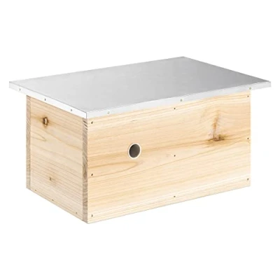 Imagen de Navaris Casa para abejorros Casita de Madera nidos Abejas Avispas Hotel Insectos jardín Caseta Colmena 30 x 20 14,5 cm
