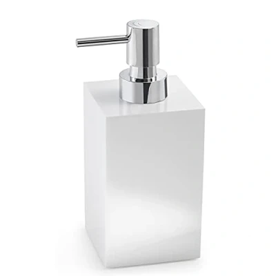 Imagen de Gedy G Bangkok Dosasjabón Blanco, Medidas y Peso: 17,3 x 7,3 8,4 cm 0,365 kg, Capacidad 250 ml, dispensador de jabón baño Resina Arena, diseño I+D, 2 años garantía, único