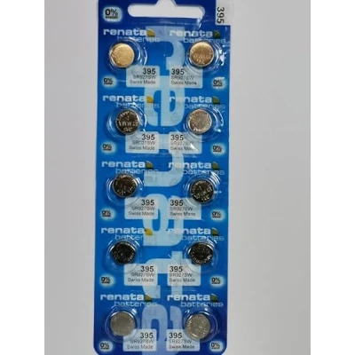Imagen de Renata 395 SR927SW Pilas de reloj fabricadas en Suiza, 1,55 V, paquete 10