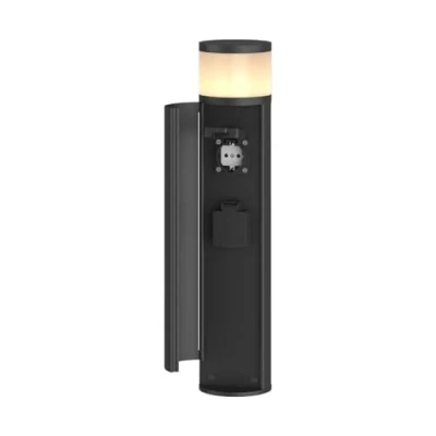 Imagen de Lámpara para exterior &#039;Corban&#039; en Gris hecho de Aluminio (1 llama, G9) Lucande iluminación senderos, baliza, farola