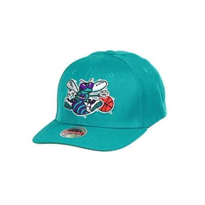 Imagen de Mitchell &amp; Ness Charlotte Hornets Teal NBA Team Ground 2.0 Stretch Snapback HWC Cap One Size