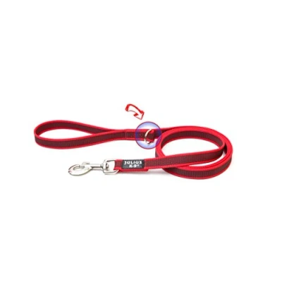 Imagen de Correa IDC Color &amp; Gray con asa y anillo en D, 20 mm x 1,8 m, Rojo Gris