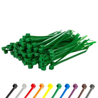 Imagen de Gocableties Bridas plastico verdes para cables 100 Piezas 150 mm x 3,6 Tamaño pequeño Resistentes a los rayos