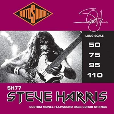 Imagen de Rotosound 77 Jazz Bass Flatwound long scale STEVE HARRIS set 4 string Heavy 50 110