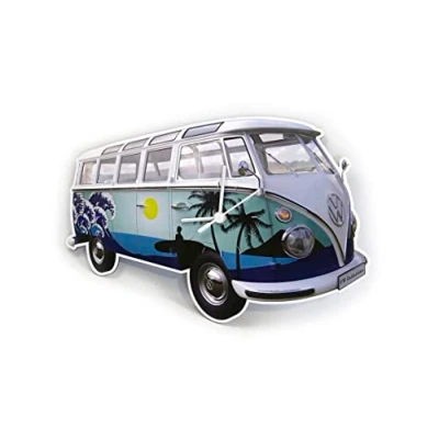Imagen de BRISA VW Collection Reloj de Pared para Taller Volkswagen T1 Bus (Surf/Azul)