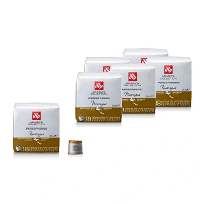 Imagen de 108 Cápsulas hiperexpreso ILLY Monoarabica Nicaragua Monorigen 6 Caja de 18