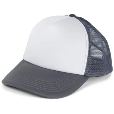 Imagen de styleBREAKER Gorra de Malla 5 Paneles Unisex, béisbol Tipo Trucker, Basecap, Cierre Ajustable Click y Snap 04023007, Color:Blanco Gris Oscuro