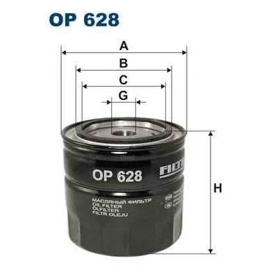 Imagen de FILTRON OP 628 Filtro de aceite 3/4 16 UNF enroscable JEEP: GRAND Cherokee 2, 3, II, CHRYSLER: VOYAGER 4, 300C Berlina