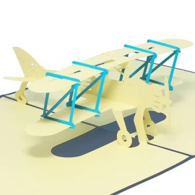 Imagen de Lin de Pop Up tarjetas 3d felicitación, cumpleaños felicitación permiso Pilot Avión, autobús