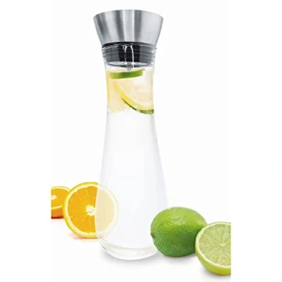 Imagen de Vin Bouquet FIA 128 Jarra de Cristal 1 Litro, Tapon Acero Inoxidable