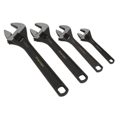 Imagen de Sealey AK9567 4pc Adjustable Wrench Set, Black