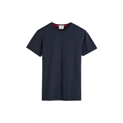 Imagen de GANT Contrast LOGO Camiseta básica, Hombre, Talla: XXL, Evening blue