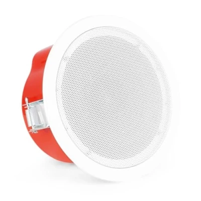Imagen de Power Dynamics CSF6 Altavoz de Techo con Rejilla Protectora 100 V Blanco, Potencia 10 W, metálica Duradera, instalacion Ideal para Interiores como megafonia o Musica Ambiente