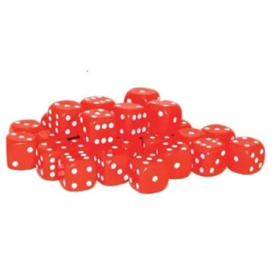 Imagen de Warlord Games Paquete de 30 dados D6 10 mm clásico (rojo)