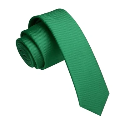 Imagen de JEMYGINS Corbata delgada de color sólido 1.57 pulgadas para hombre (4 cm), verde claro, general