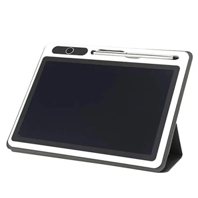 Imagen de Topiky Tablero de Escritura a Mano LCD 10.1 Pulgadas con Estuche Cuero y Juego bolígrafos, Bloc Notas electrónico Tableta para Dibujo Herramienta(Negro)