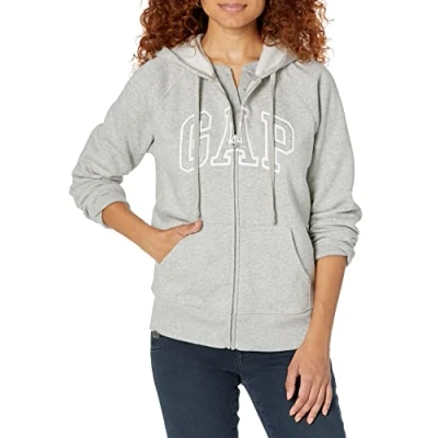 Imagen de GAP Heritage Sudadera con cremallera, Mujer, Talla: Small, Light heather grey