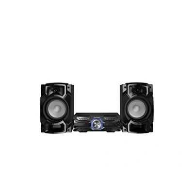 Imagen de Panasonic SC AKX320 Equipo de Sonido Alta Potencia para el hogar (450W, 16 cm Woofer, 6 Tweeter, Bluetooth, USB Dual, CD, AUX, DJ Jukebox, Función DJ, Hi Fi, Nítido) Color Negro