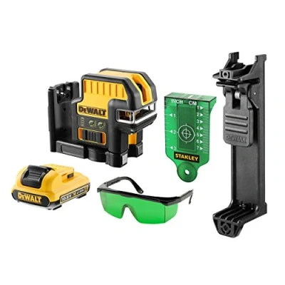 Imagen de DEWALT DCE0825D1G QW Láser autonivelante de 2 líneas en cruz (Horizontal y vertical) 5 puntos Incluye batería DW 10,8V Litio VERDE