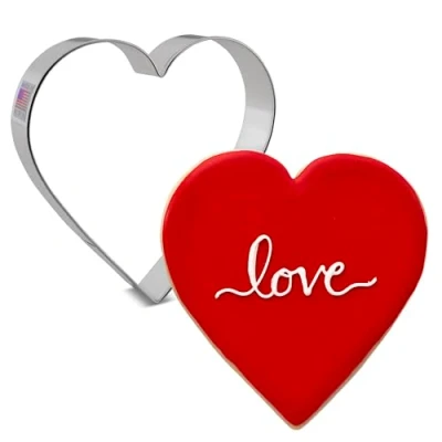 Imagen de Ann Clark Cookie Cutters Cortador de galletas corazón extragrande 12,7 cm Acero fabricado en EE. UU.