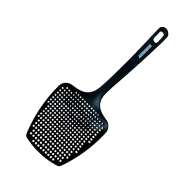 Imagen de Fackelmann Fenix Colador, Material RPET 100% Reciclado, Plástico Reciclable con Alta Resistencia al Calor hasta 230ºC, Durabilidad, Anti Rayaduras, Color Negro, 30 cm, 1 ud.