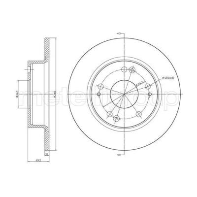 Imagen de Disco de freno METELLI 23 0996C