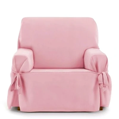 Imagen de Eysa Funda de sofá Universal Ajustable con Lazos Oriente 1 Plaza Color 02/Rosa