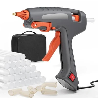 Imagen de Pistola de Silicona Caliente, 200W Pegamento Profesional, 60s Calentamiento Rápido, On/Off, Con 30pcs 11x150mm Barra &amp; Bolso Mano, Cola Quente Adecuada Uso Casero, DIY