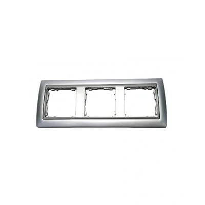 Imagen de Simon 82934 33 marco 3 elem s 82 metal noble aluminio mate Ref. 6558239161