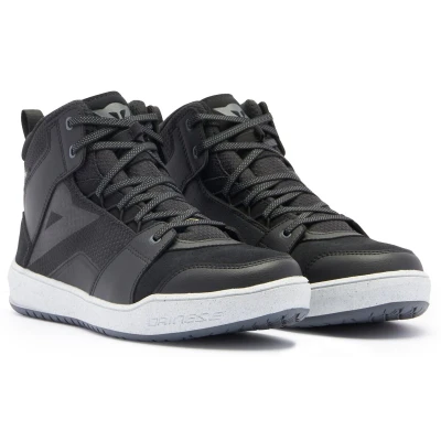 Imagen de Dainese Suburb D WP Shoes, Zapatos Impermeables para Moto Hombre, Negro/Blanco/Gris Hierro, 42 EU