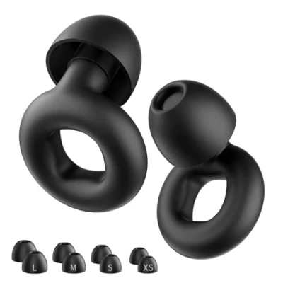 Imagen de NEUTYPECHIC Tapones Oídos Ruido Dormir Silicona, Protección Auditiva Lavables y Reutilizable, para Dormir, Viajar, Con 8 Almohadillas en XS/S/M/L, Cancelación de SNR 30 dB