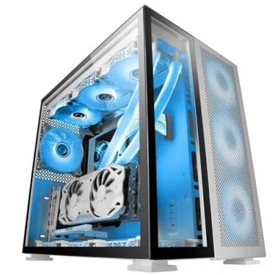 Imagen de Mars Gaming MC Nova, Torre Custom XXL E ATX Aluminio, Doble Ventana Completa Cristal Templado, Estructura Modular Cámara, USB C