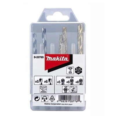 Imagen de Makita D 20769 Estuche de brocas para madera y metal 1/4&quot;