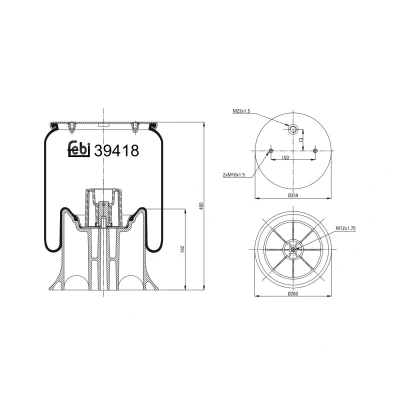 Imagen de Fuelles, suspensión neumática FEBI BILSTEIN 39418