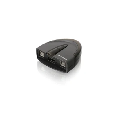 Imagen de IOGEAR Conmutador de Compartición Impresoras USB Adaptador 2.0 2 Puertos para Compartir Dispositivos Entre PC con Indicador LED