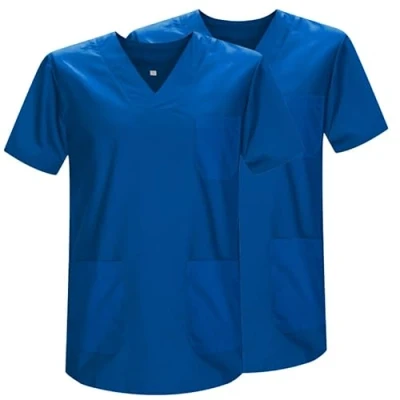Imagen de MISEMIYA Pack 2 Pcs Casaca Sanitario Unisex Uniformes Sanitarios Uniforme MEDICOS Ref.817 * XL, Azul 37 21