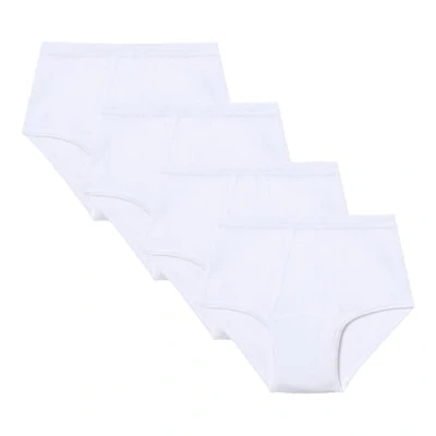 Imagen de Abanderado Braslip Clásico con Apertura Frontal Algodón 100% Hombre x4, Blanco, 60