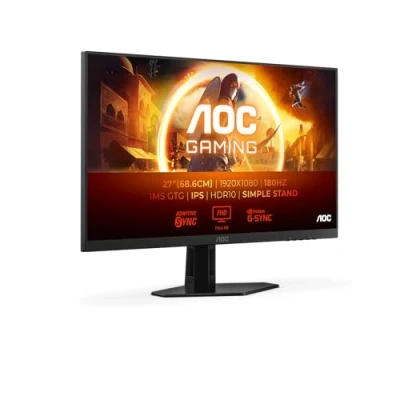 Imagen de AOC Gaming 27G4XED 27 Zoll FHD Monitor, 180 Hz, 1 ms, FreeSync Prem., G Sync Comp., HDR10 (1920x1080, HDMI 2.0, DisplayPort 1.4) Schwarz