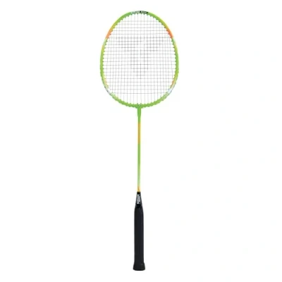 Imagen de Talbot Torro Raqueta de Bádminton Fighter, para Principiantes, Eje Robusto Acero Endurecido, Cabeza Liviana en Aluminio, Verde/Naranja, 429807