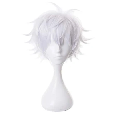 Imagen de HIROAKIYA Satoru Gojo Wig, Cosplay Wig with Cap, Length approx.32cm
