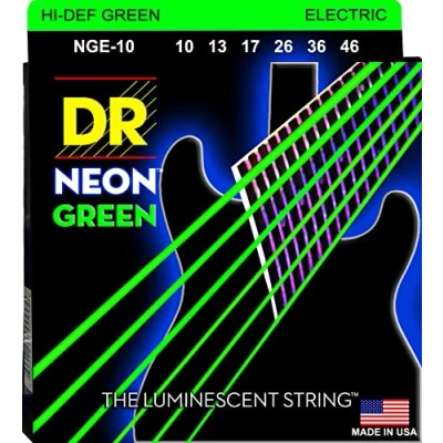 Imagen de DR String NGE 10 Neon Green Juego Cuerdas Eléctrica