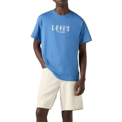 Imagen de Levi&#039;s SS Relaxed Fit tee Camiseta, Serif Logo Dutch BLU, XXL Hombre
