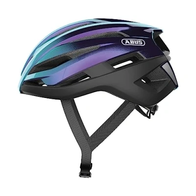 Imagen de ABUS StormChaser Casco de bicicleta ligero y cómodo Para ciclismo deportivo profesional hombre mujer Púrpura / Azul, talla S