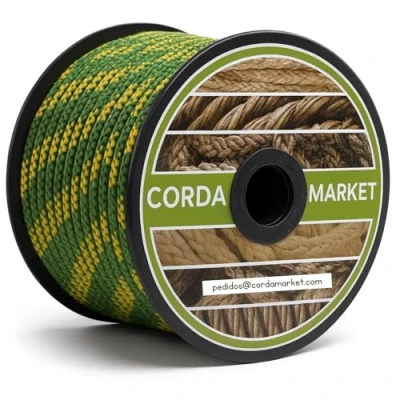 Imagen de Cordamarket driza nylon platinium lne 8 mm amarillo/verde 50 mts