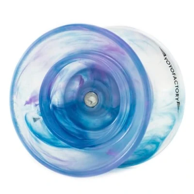 Imagen de YoyoFactory Flight Offstring Yo con Rodamientos de Bolas y Cuerda Azul (Juego Yoyo Moderno, Costruzione Solida, 4A / Offstring, Freestyle Yoyoing Tricks, e Instrucciones Incluidas)